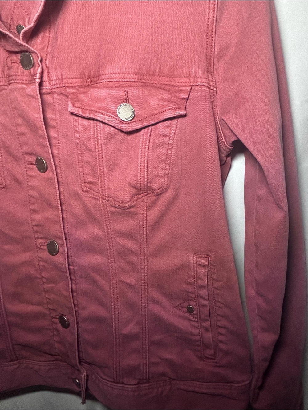 Liverpool Denim Jacket in Raspberry Jam - Picture 5 of 16